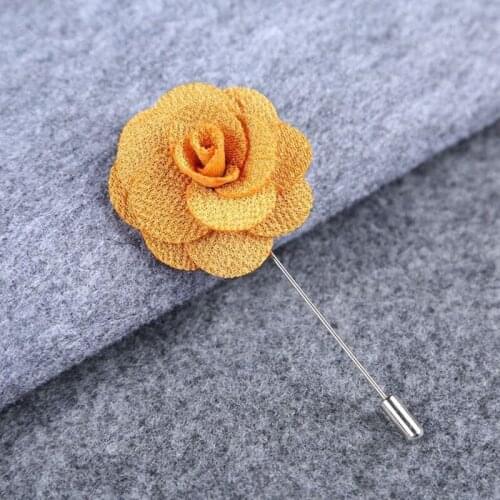 5Pieces/Set Mens Brooch Gold Flowers Groom Groomsman Boutonniere Wedding Party Prom Man Women Suit Corsage Pin Brooches Flower