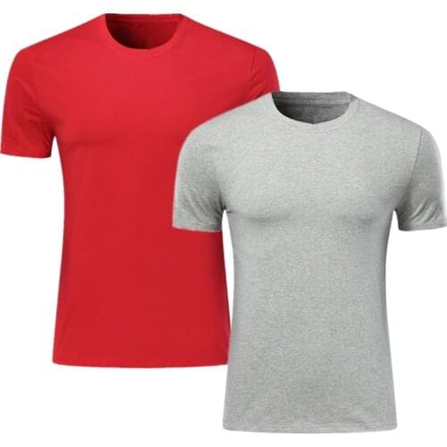 Custom Men Clothing Tops Red And Gray Short Sleeve