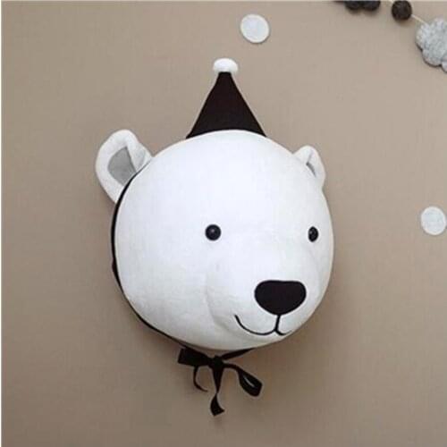 Stuffed Toys Plush Unicorn Deer Elephant Head Animal Head Wall Decoration Wall Mount Hanging Baby Kids Room Decor Christmas Gift