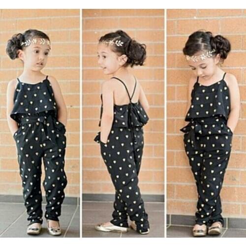 New Fashion Kids Baby Girls overalls Clothes Sleeveless Jumpsuit Trousers Romper Outfits Summer Clothes for Little Girls