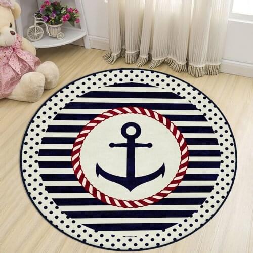 Orange Round Kids Room Rug football astroturf top star orange red black