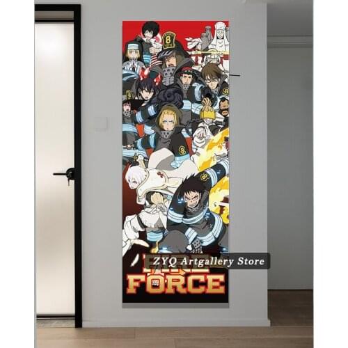Anime Poster Enen No Shouboutai FIRE FORCE Wall Painting Art Prints Home Room Decoration For Living Room Framework Artwork Long