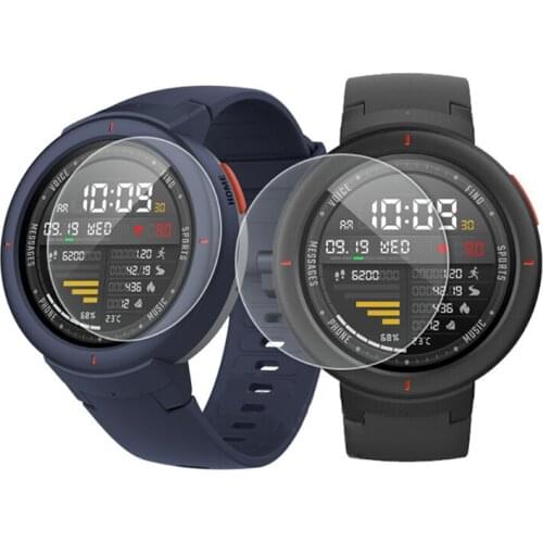 5Pcs Anti Scratch Tempered Glass Film For Xiaomi huami Amazfit Verge Lite Smart Watch Screen Protector HD Clear Glass 9H 2.5D