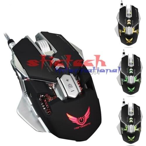By dhl or ems 20pcs X300 3200DPI Optical Programmable Cool LED light Wired Gaming Mouse for Windows 2000/7/8/10/Vista / i0s