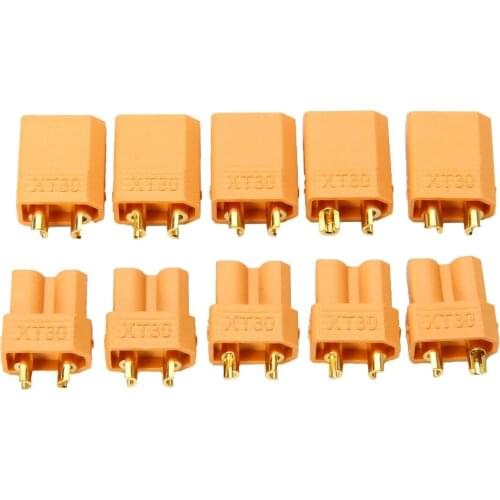 5/10 Pairs Connectors XT30 Power Connector Plug Socket For RC Quadcopter Helicopter Airplane Toy Accessories