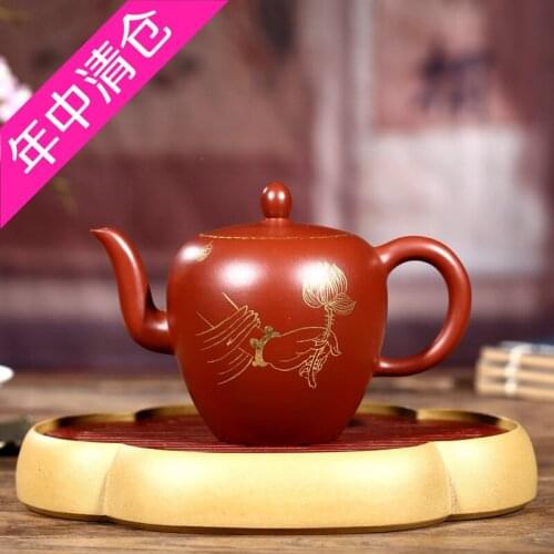 Recommended the teapot wholesale famous quality goods all hand undressed ore colour beauty shoulder dahongpao tea set
