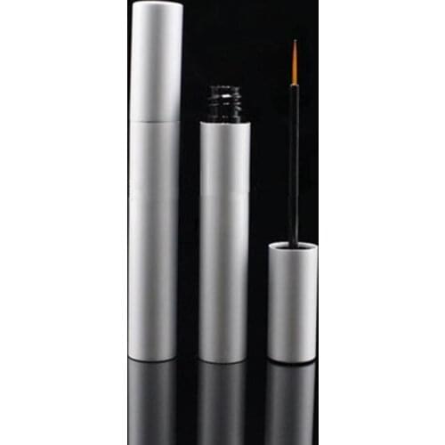 Silver 5ml lip gloss tubes cosmetic liquid eyeliner bottle Mascara eyelash growth liquid packing cute shape fashion
