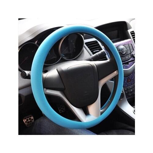 Car-styling Silicone Steering Wheel Skin Cover For Chevrolet Cruze Captiva Matiz TRAX Aveo Sonic Lova Sai