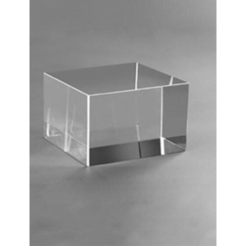 1pcs 100mmx100mmX60mm transparent crystal cuboid glass pillar for photography support props accessories jewelry cosmetic base