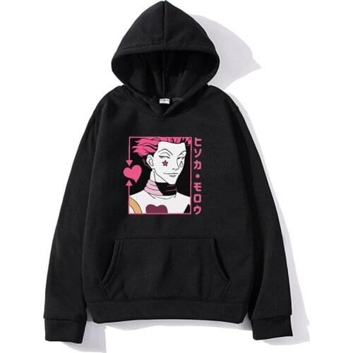 Japanese Anime Hisoka Hoodie Hunter x Hunter Wram Printing Sweatshirts Men Women Unisex Harajuku Oversized Streetwear Clothes