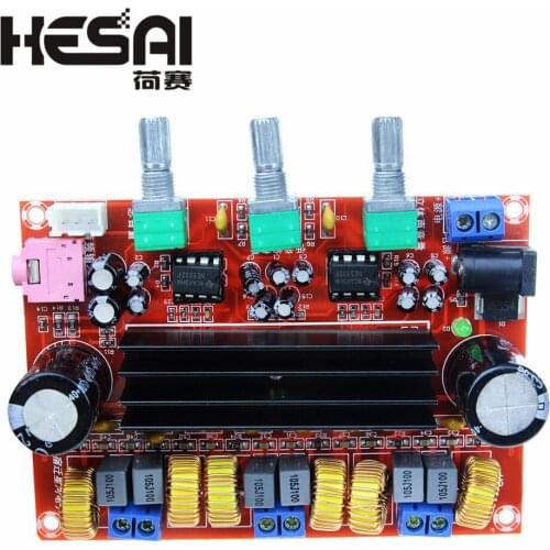 TPA3116D2 50Wx2+100W 2.1 Sound Channel Digital Amplifier Board 12-24V DC M139 DIY Development Board