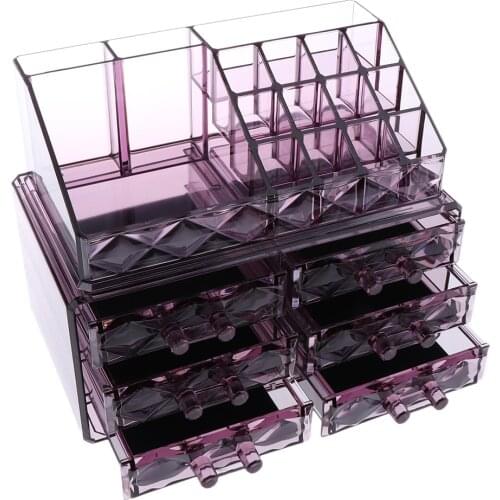 1Pcs 4-Tier Acrylic Jewelry and Cosmetic Storage Boxes Cases, Makeup Organizer For Home Decoration