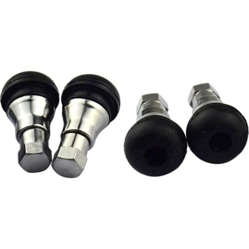 4 Pieces TR412AC 33mm Chrome Sleeve and Cap Short Valve Stem