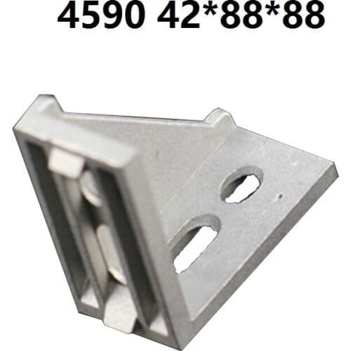 5Pcs 4590 42x88x88mm European Corner Fitting Angle Aluminum 45 X 90 L Connector Bracket Fastener Industrial Profile
