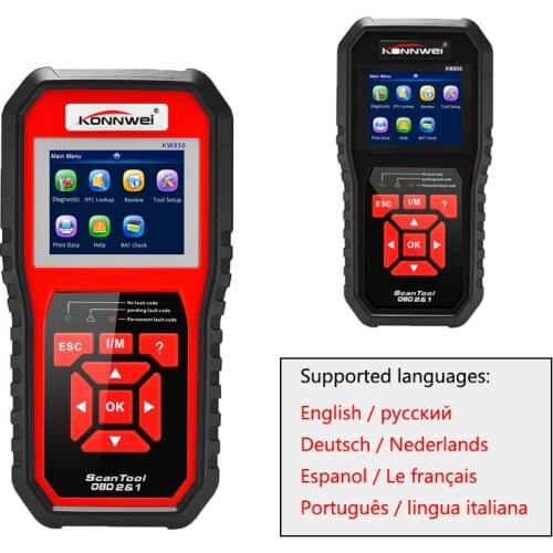 OBD 2 Auto Scanner Vehicle OBD2 Scanner Full OBD2 Car Diagnostics Tool Supports Multi-languages Universal OBD Engine Code Reader