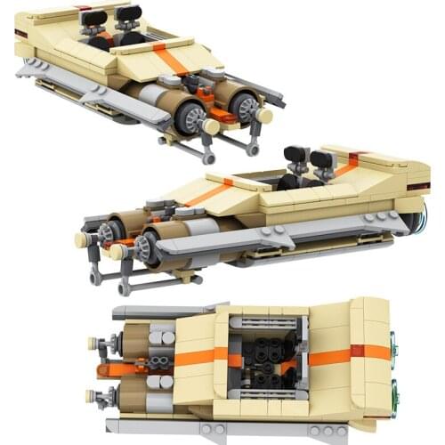 AWW-25L Air Speeder Airship Model Building Blocks Spaceship Soldier Transport Vehicle Ground Air Flight Bricks Toys Boys Gifts