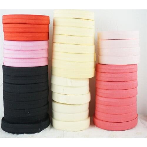 15mm 5/8" 5mters/lot fold over elastic tape band Handmade Accessories DIY Hair tie Headband supplier