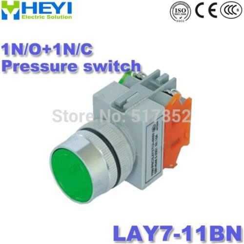 LAY7-11BN pressure switch 22mm (Y090-11BN) 1N/O+1N/C push button 50/60 Hz SWITCH Even button (instant motion)