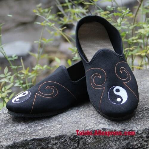 Rubber Sole Cotten Breathable Taoist Shoes Chinese Traditions Footwear Tai Chi Shoes Kung Fu Wushu Shoes
