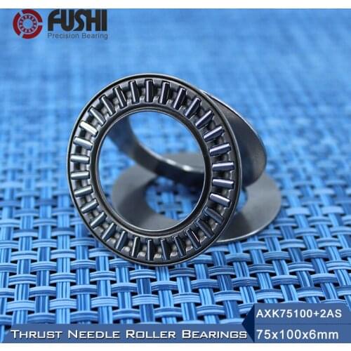 AXK75100 + 2AS Thrust Needle Roller Bearing With Two AS75100 Washers 75*100*6mm ( 5 Pcs) AXK75100 889115 NTB75100 Bearings