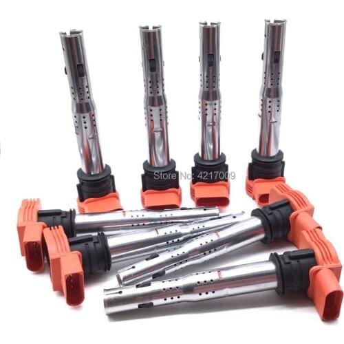 Ignition Coil For Audi A4 A5 A6 A8 Q7 Q5 R8 VW Touareg 2.7 3.0 TDI,3.0 3.2 V6 06D905115C,0986221052,06E905115A/B/C/D/E