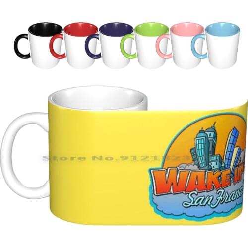 Wake Up San Francisco Ceramic Mugs Coffee Cups Milk Tea Mug Wake Up San Francisco Full House 90s Danny Tanner Red Bubble