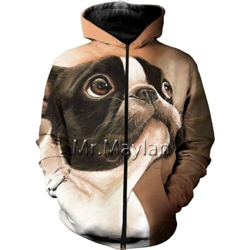 French Bulldog 3D Printed Jacket Men/women Casual Streetwear Hoodies Boys Hip Hop Kawaii Hood Sweatshirts Mens Hipster Clothes-3