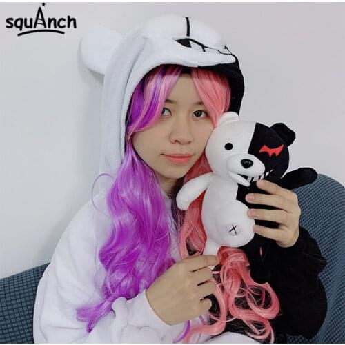 Danganronpa Monokuma Kigurumis With Toy Funny Cute Couples Onesie Festival Gift Women Overalls Sleepwear Pajama Adult Suit