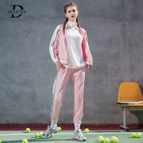 Men Casual Tracksuit Set Solid Patchwork Jackets Two Pieces Sets Women Jogger Sweatsuit Sweatpants 2021 New Autumn Sportswear