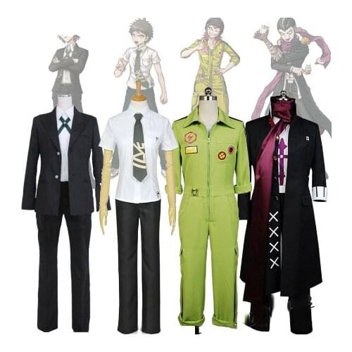 2020 NEW Danganronpa 2 Hinata Hajime Togami Byakuya Cosplay Costume Tanaka Gandamu Kazuichi Souda Uniform Full Set Clothes