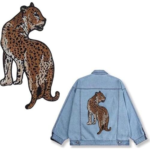 New Leopard Patches Sew on Clothes Embroidery Biker Patch DIY Applique Clothes T Shirt Women Stickers Scrapbooking