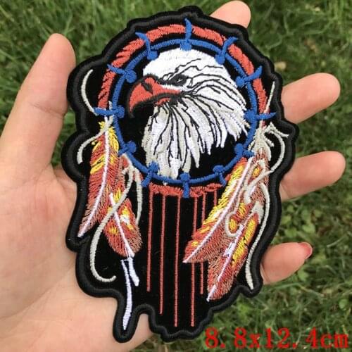 Prajna Vintage Dinosaur Patch Stalker Embroidered Patches Ironing Patches For Clothes Stripes Badge Appliques Jacket Applique