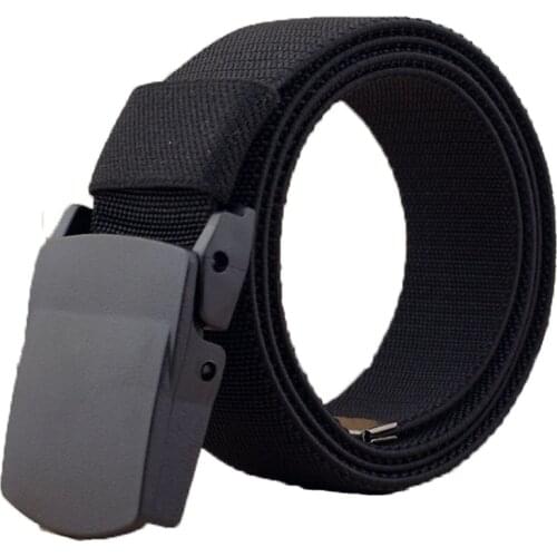 Casual 1.5'' Wide Canvas Breathable Belt, Plastic Press Buckle Belt, Mens Elastic Belts High Quality, Belt Size up to 60