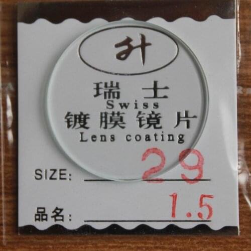 Freeshipping New flat glass watch crystal diameter 29 mm Thick 1.5mm