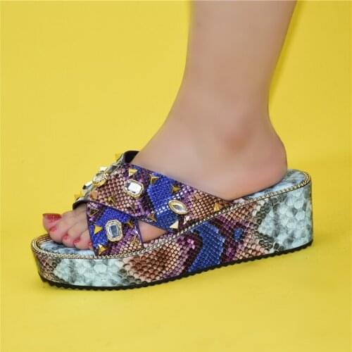 New Fashion Luxery Shoes Women Womens Platform Heels Ladies Dress Shoes Plus Size Women Shoes 42 Slip on Rhinestone Women Pumps