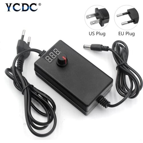 Universal Adapter With Display Screen Voltage Regulated Power Supply Adatpor 3 12 24 V Adjustable Power For LED Strip Router DVD