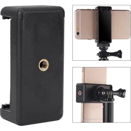 Universal 1/4 Flash Hot Shoe Screw Adapter Tripod Mount Phone Clip Holder For DSLR Camera Mount Selfie Clip Bracket Holder