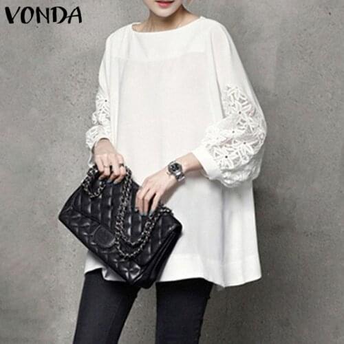 Кружевные блузки VONDA China At AliExpress