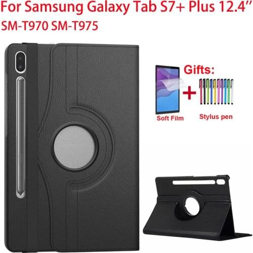 360 Degree Rotating Case For Samsung Galaxy Tab S7+ Plus 12.4'' 2020 SM-T970/T975/T976 S7 11 inch SM-T870 SM-T875 Tablet Cover