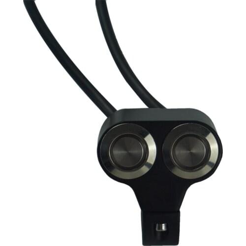 22mm Motorcycle Handlebar Switches Scooter Headlight Hazard Brake Fog Light Switch ON/OFF Aluminum With Indicator Light