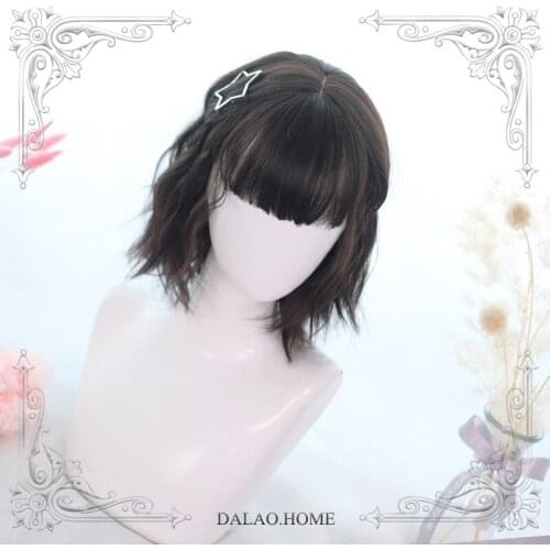 High Quality Soft Girl Lolita Sense Of Layered Design Wig Short Hair Costume Party