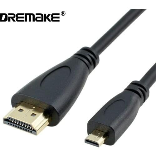 High-Speed HDMI to Micro HDMI (Type D) Cable for Connecting Camcorders to a TV, Supports 3D&4K Resolution,Ethernet