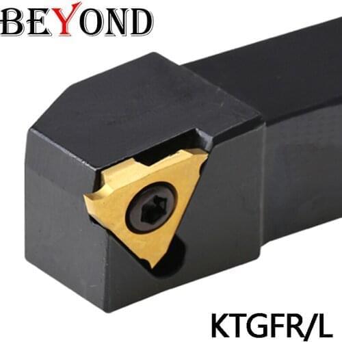 BEYOND Grooving Tool Holder KTGFR KTGFR2020K22 KTGFR2525M22 External Lathe Cutter Boring Bar Carbide Inserts 1Pcs