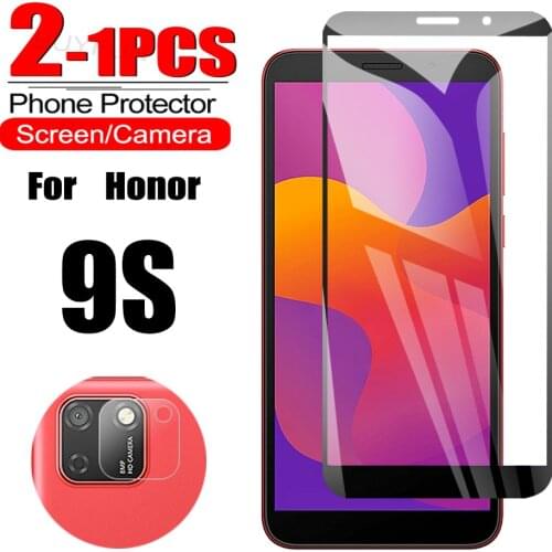 1-2Pcs Tempered Glass Screen Protector For Huawei Honor 9S Explosion-Proof Safety Glass Camera Lens Film On For Huawe Honar 9S