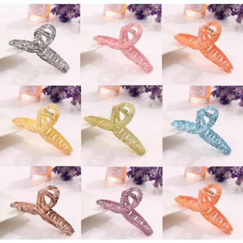 ZOVOLI Korea Striped Color Ins Hair Claws Chic Barrettes Geometric Shark Hairclips Ladies Hairgrip Headwear Crab Hair Accessorie