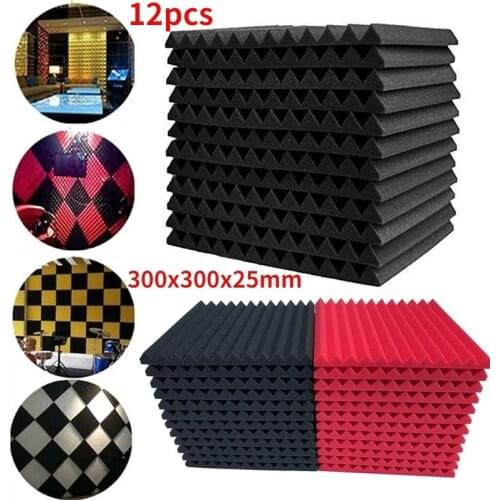 6PCS Sound Absorbing Sound Proofing Foam Panels Studio Acoustic Wall Panels Home Decoration Divider