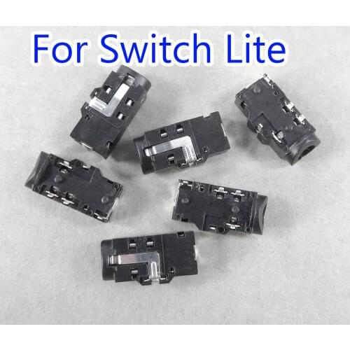10pcs FOR Switch lite headphone jack Interface Headset Earphone socket plug port part for Nintendo Switch NS lite Console