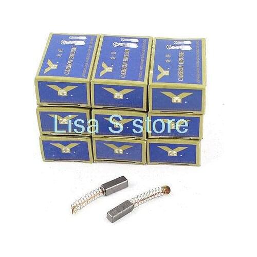 2pcs 20x6x6mm 0.63" x 0.24" x 0.24" Power Tool Electric Motor Carbon Brushes Replacement
