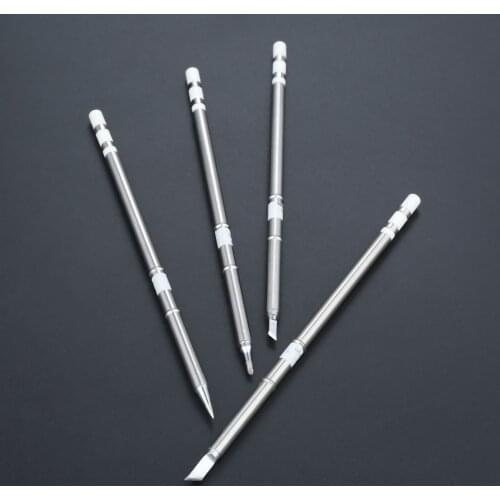 4pcs T12 Solder Iron Tip For HAKKO FX-950 FX-951 Soldering Rework Station T12-BC2, T12-K, T12-BL, T12-KU