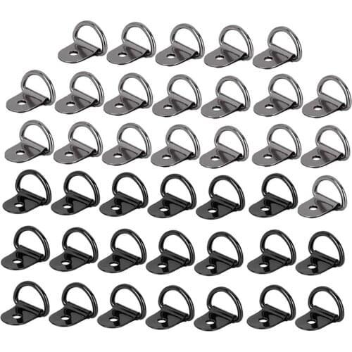 40 Pieces Steel D Shape Tie Downs Lashing Rings Heavy Duty for Loads on Trailers Cargo RV Safe and Secure Hauling